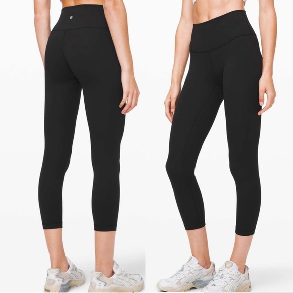 Lululemon Wunder Under Crop High-Rise *Full-On Luxtreme 23" Black size 6 - Picture 1 of 8